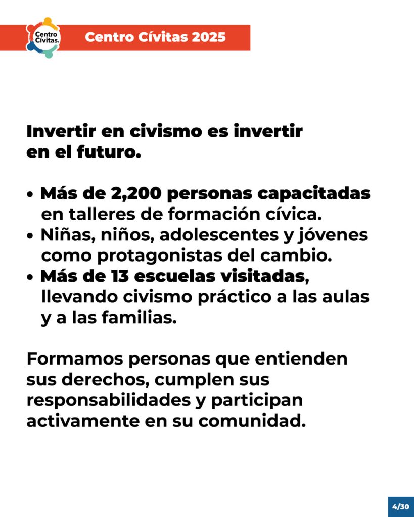 Centro Cívitas Capacitamos personas en talleres de formación cívica