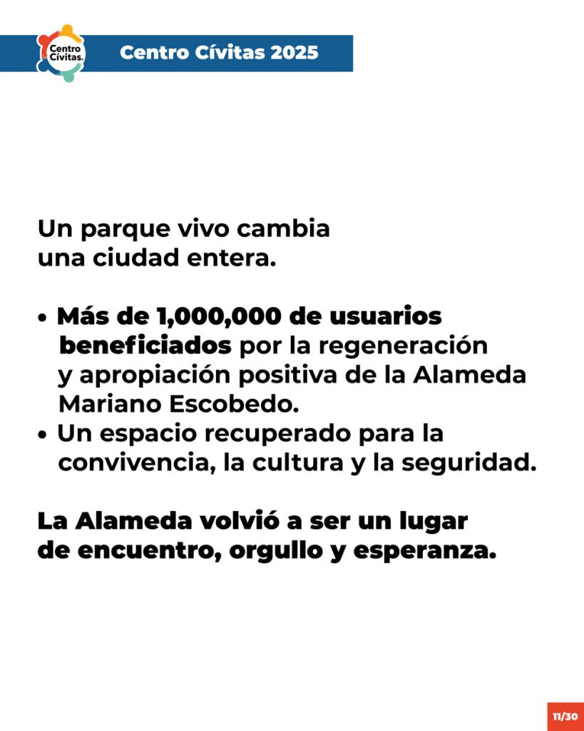 Centro Cívitas Regeneración de la Alameda beneficia a un millón