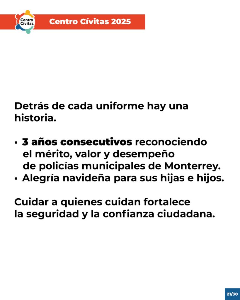 Centro Cívitas Tres años reconociendo a los Policías