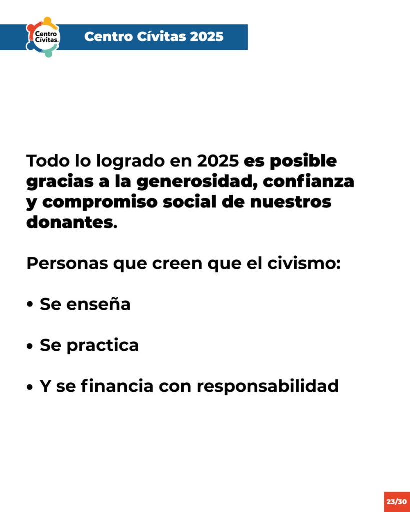 Centro Cívitas Compromiso de donantes