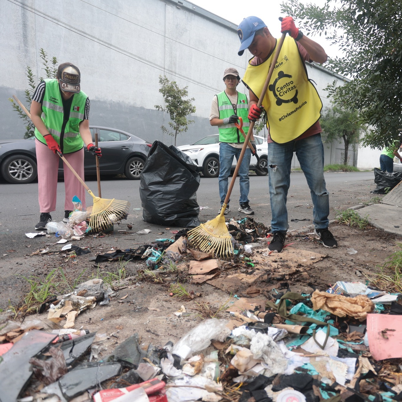 Voluntarias y voluntarios del Centro Cívitas en una jornada de limpieza