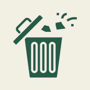 ícono de bote de basura
